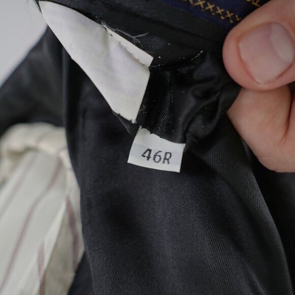 Vintage Tommy Hilfiger Tweed Wool Gray Spec Sport Coat 46R 3 Button‎ - Picture 9 of 12